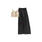 8308.5# Custard Camisole+Polka Dot Black Pants