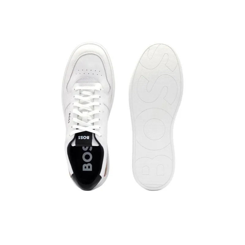 HUGO BOSS Clint Tenn Low Top Skateboard Shoes Men's White-4