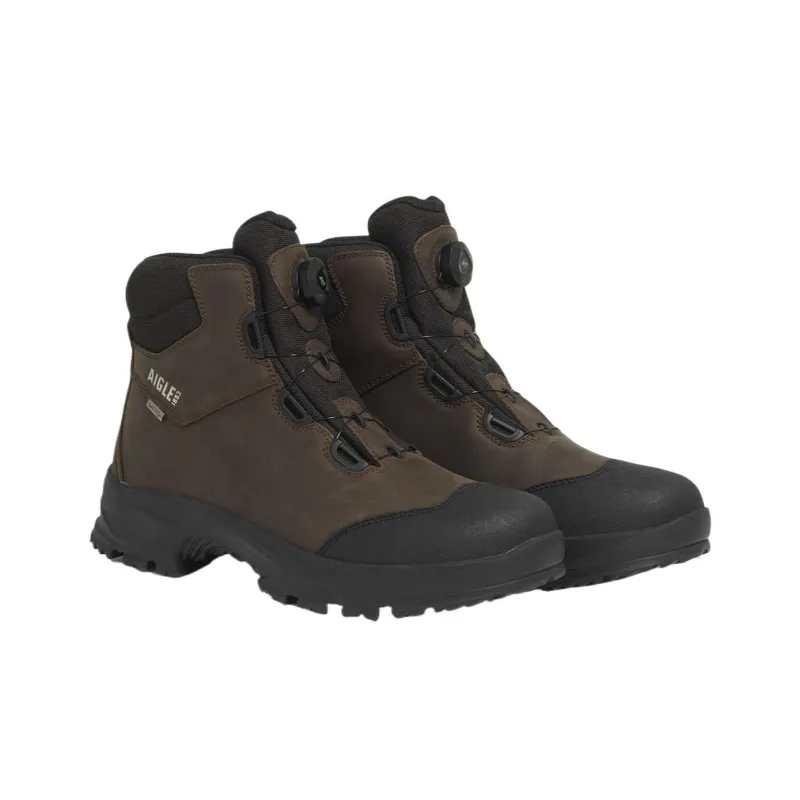 AIGLE Abrasion Resistant Short Outdoor Boots Men's Dark Brown-2