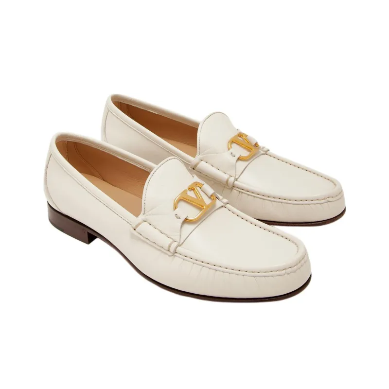 Valentino Vlogo Loafers Women's Beige-2
