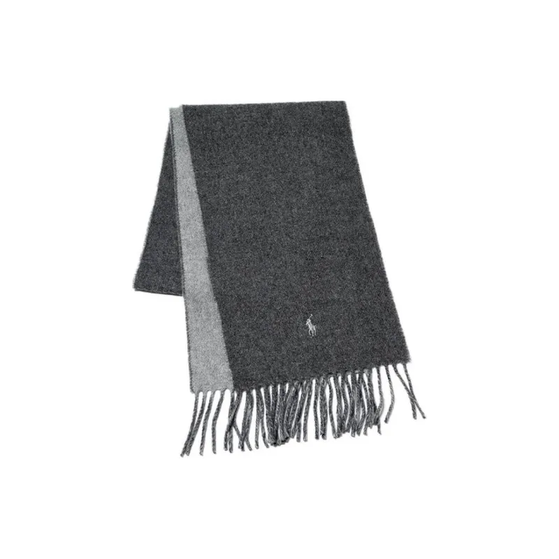 Polo Ralph Lauren Wool Blend Knit Scarves Men's Charcoal-1