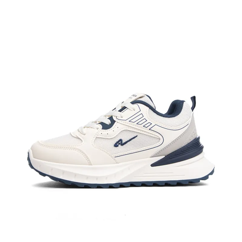RENBEN Anti-Slip And Wear-Resistant Breathable Low-Top Skateboard Shoes Unisex White Dark Blue-0