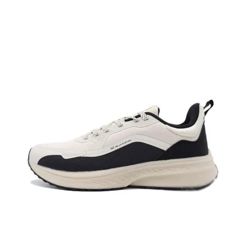 361° Cushioned Slip-Resistant Low-Top Running Shoes Men's White Black