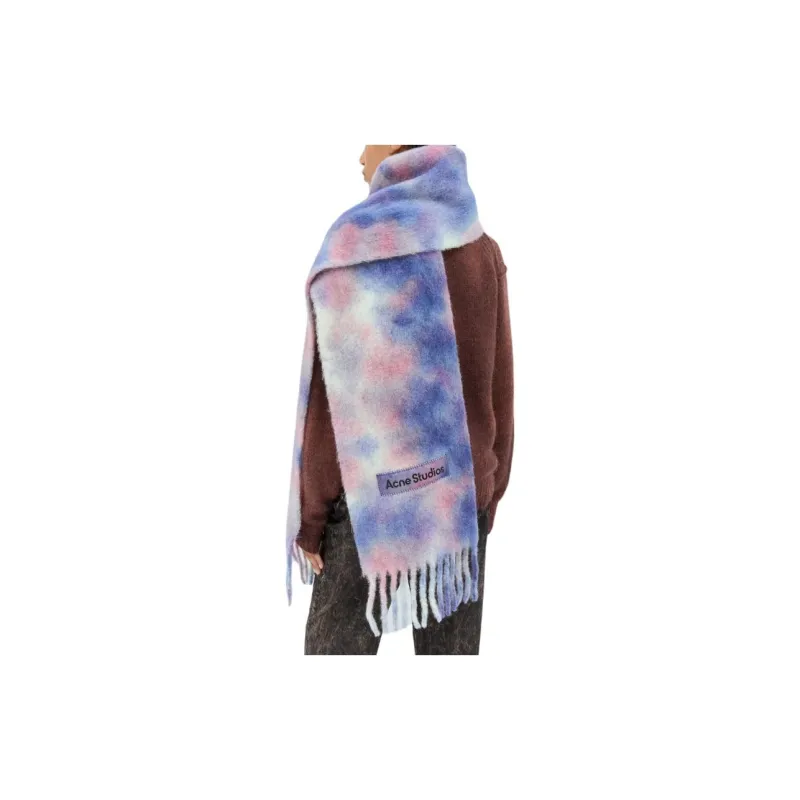 Acne Studios Logo Patch Fringed Scarf-3