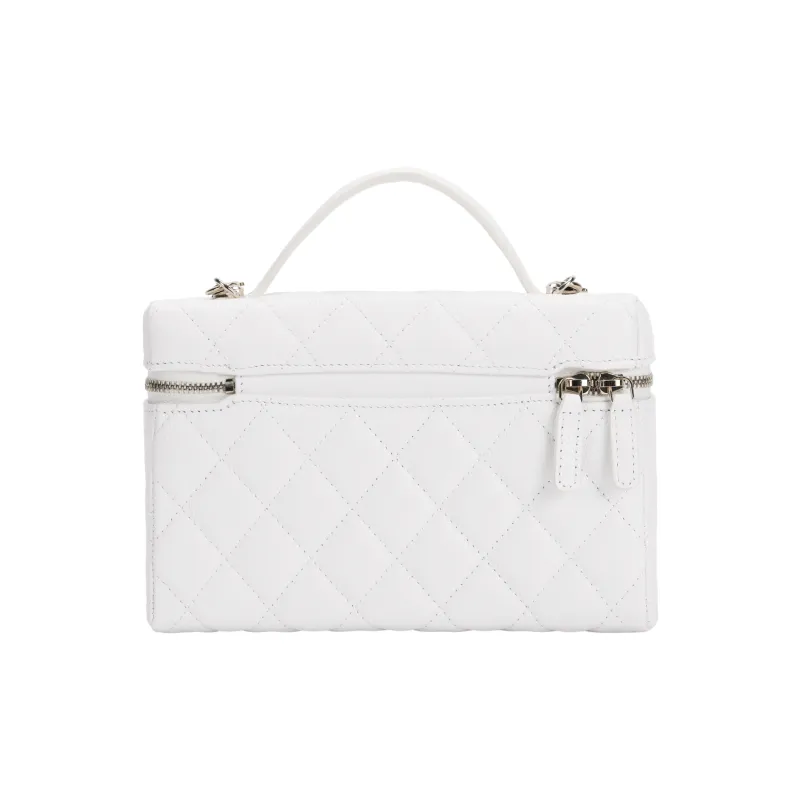 CHANEL Cow Leather Shoulder Bag, Crossbody Bag, Handbag Women's White-2