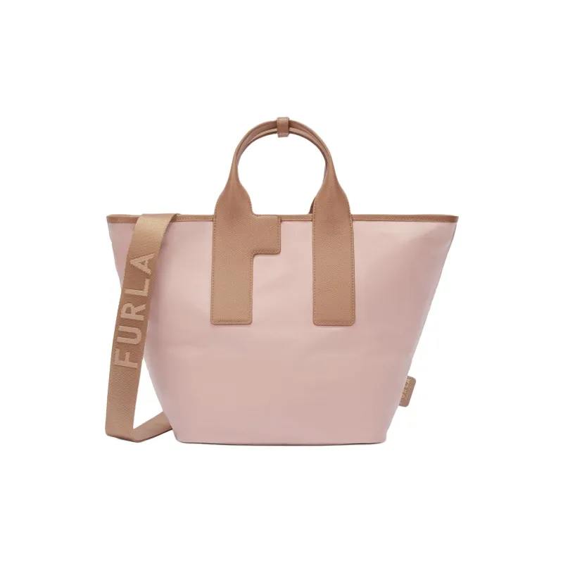 Furla Piuma Nylon Tote Bag Shopping Bag Shoulder Bag Crossbody Bag Handbag Large Size Women's Pink-0
