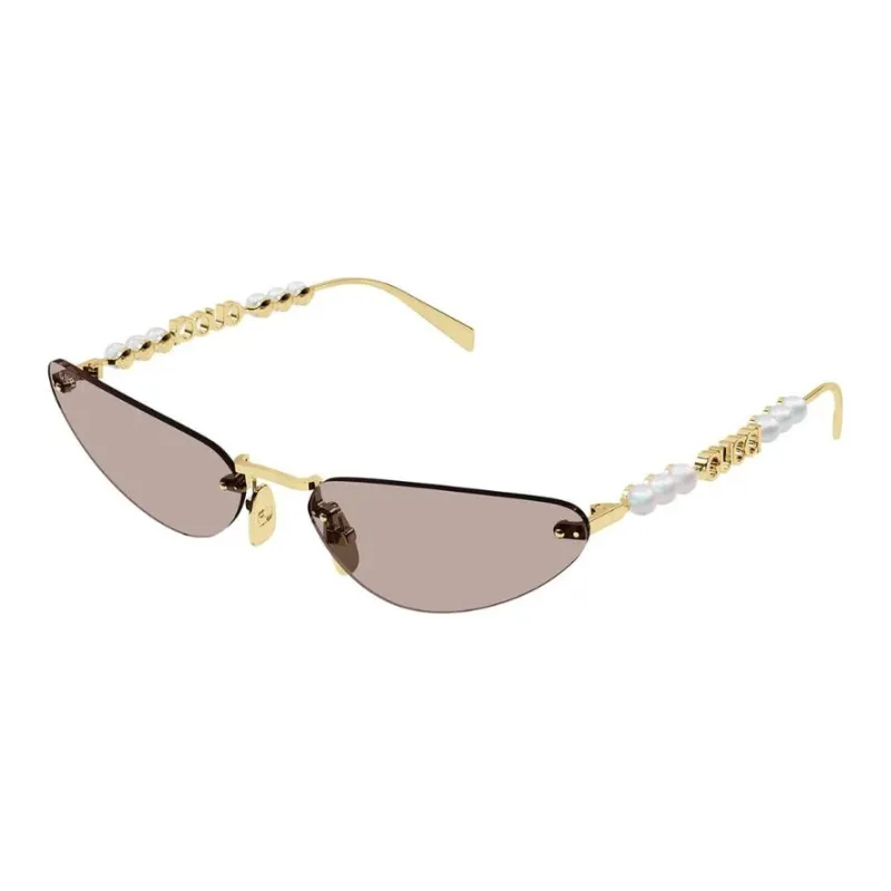 GUCCI Metal Cat Eye Sunglasses Women's Gold-0