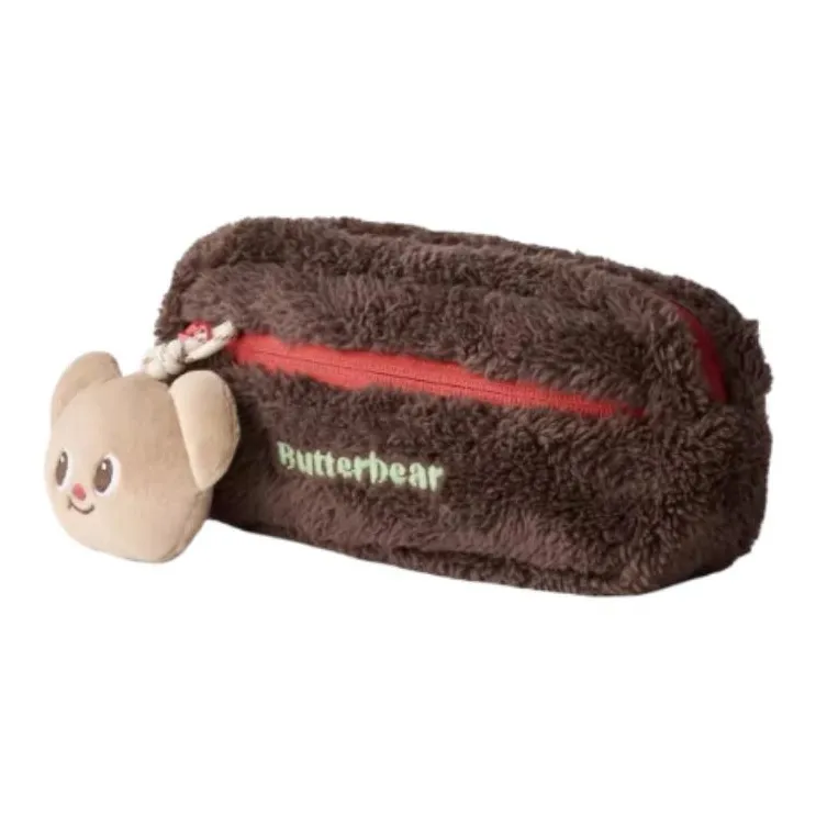 ZARA Butter Bear Collaboration Polyester Toiletry Bags Clutches Unisex Brown-2