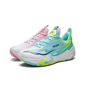 Kuding Basketball Shoes Men Mid Top White Pink White Blue White Moon Purple Moon Swan
