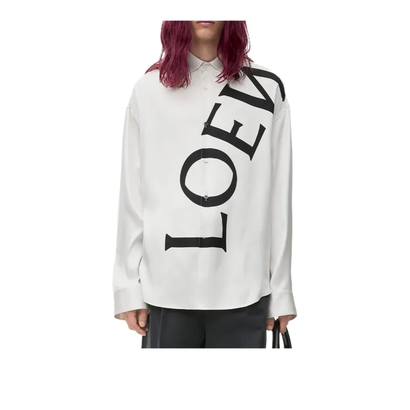 LOEWE Long Sleeve Silk Shirt-2