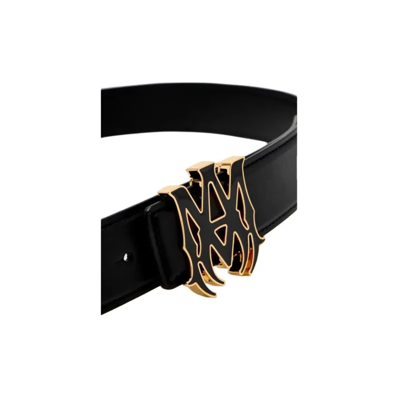 AMIRI Leather Leather Belts Men's Black Width: 4CM-3