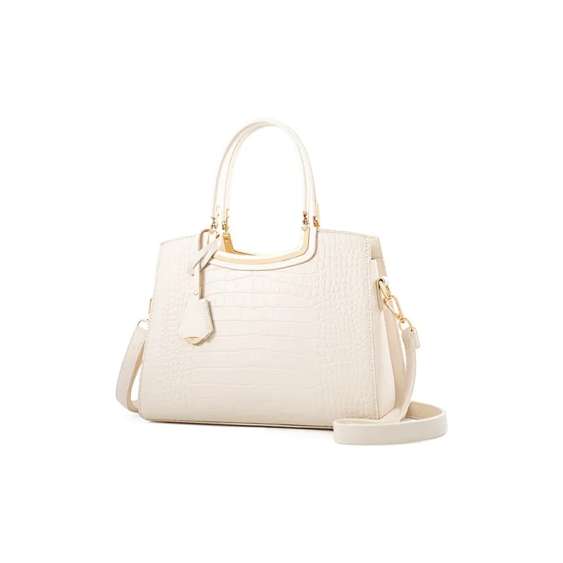 Vigno Synthetic Leather Handbags Crossbody Bags Large Size Women's White/Black-39