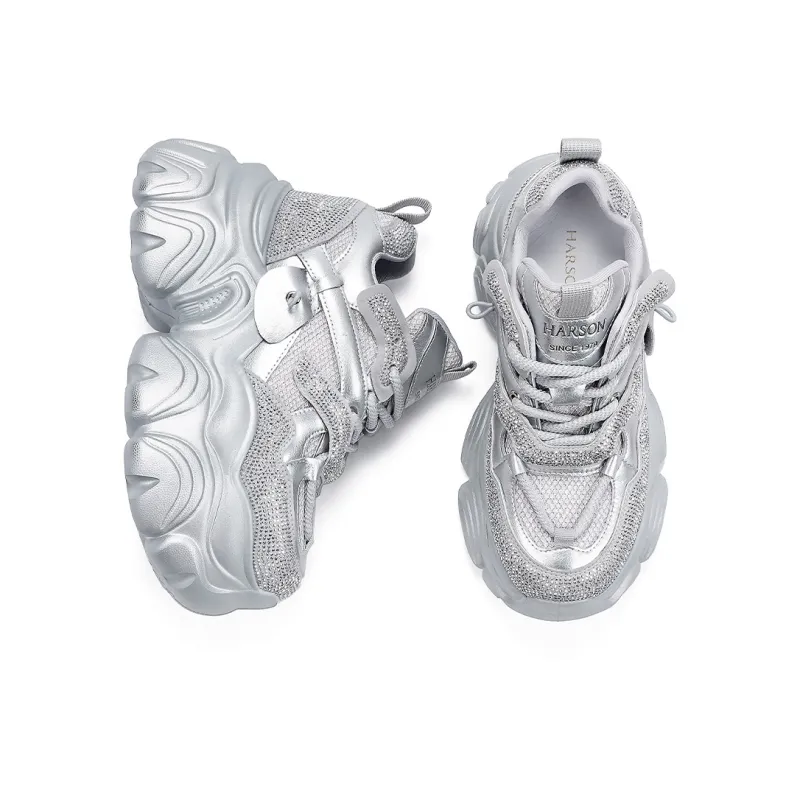 HARSON Height Increasing Low-Top Chunky Sneakers Women's-5