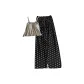8321.5# Light Gray Camisole+Polka Dot Black Pants