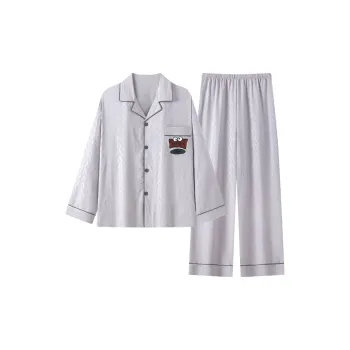 Sleeping Beauty Pajama Set Men's Light Gray