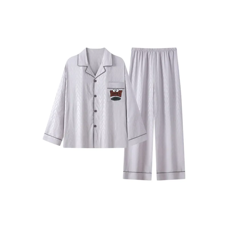 Sleeping Beauty Pajama Set Men's Light Gray-0