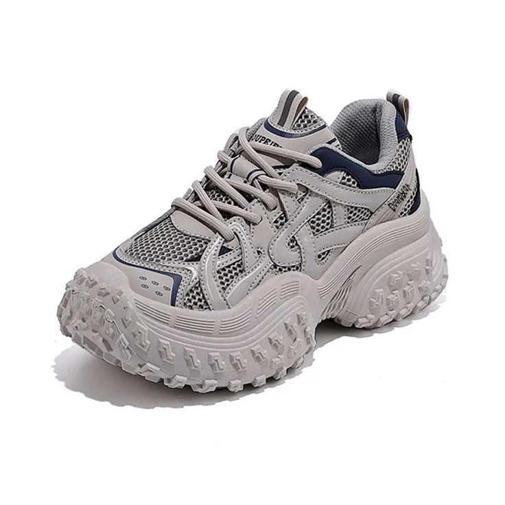 Budding Bear Height Increasing Abrasion Resistant Breathable Slip Resistant Low Top Chunky Sneakers Women's-0