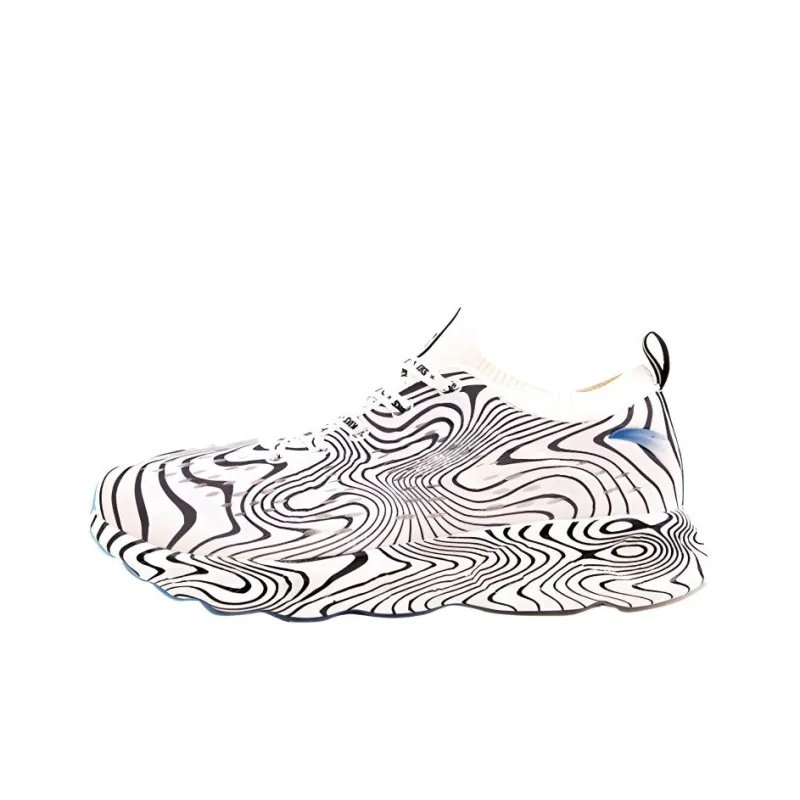 Kiks x Anta Cushioned Slip Resistant Low Top Running Shoes Men's Black White-0