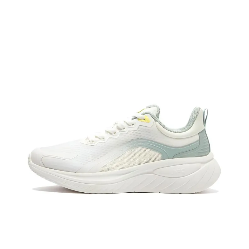361° Wear-resistant And Lightweight Low-Top Running Shoes Women's White Green-0