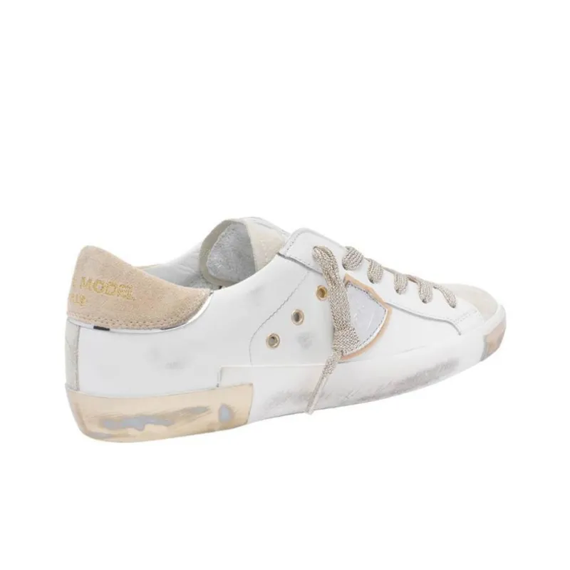 PHILIPPE MODEL Prs Non-slip Lightweight Low-Top Skateboard Shoes Women's White-2