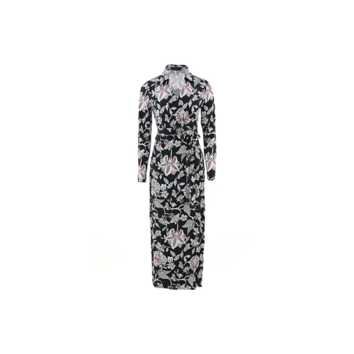 BESIONIA SS25 Long-Sleeved Dresses Women's Black And White Pattern