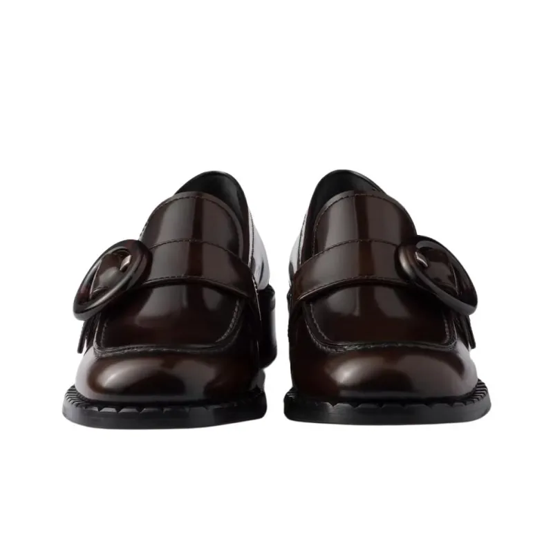 PRADA Loafers 3.5cm Women's Brown-3