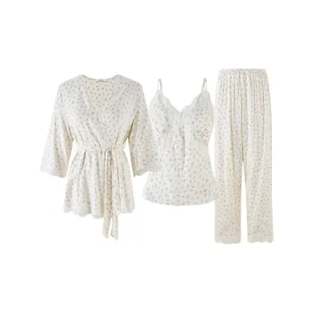 MY BODY Pajama Set Women's Champagne Floral