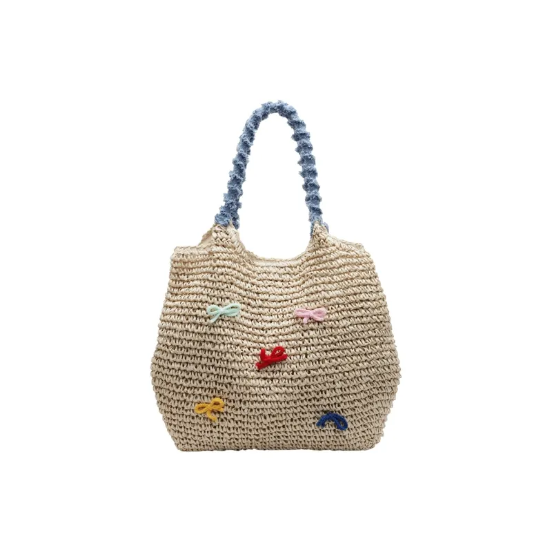 KARUISHA Straw Woven Handbag Shoulder Bag Regular Women's Multicolor-1