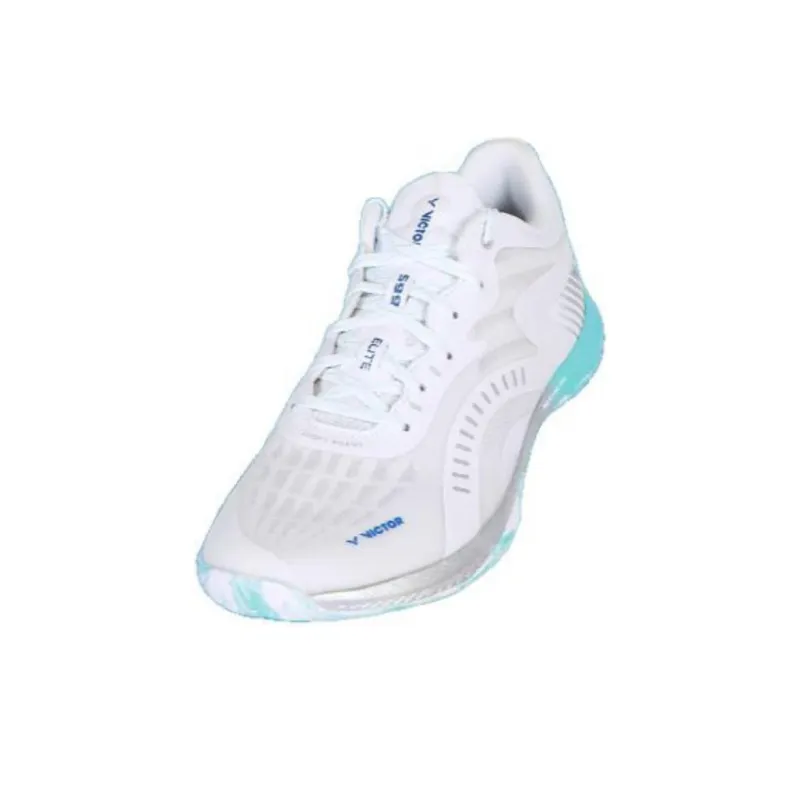 VICTOR Cushioned Slip Resistant Low Top Badminton Shoes Unisex White-2
