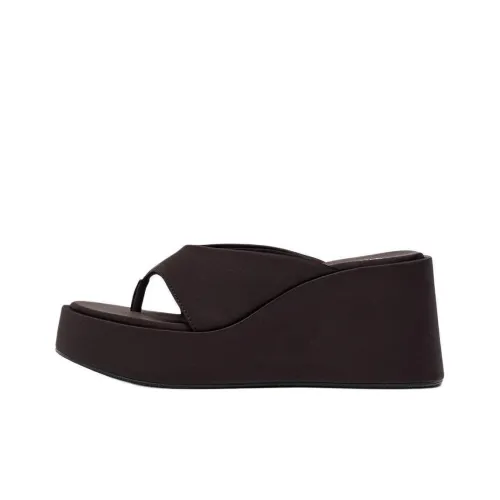 ZARA Slip Resistant Flip Flops Women's Brown