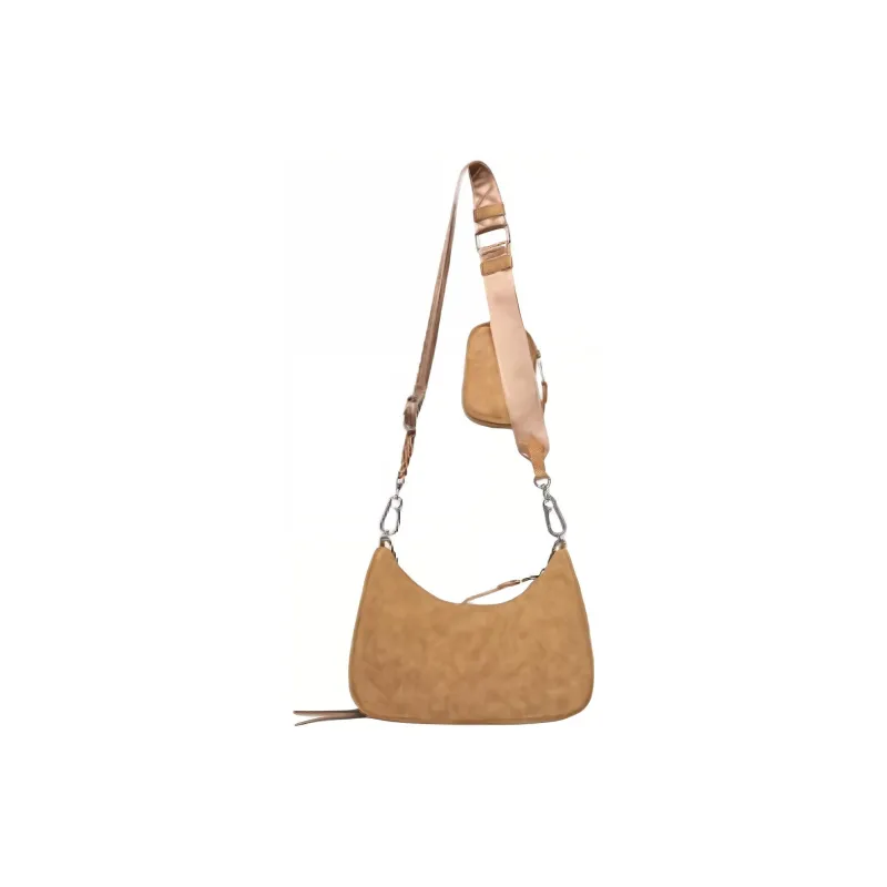 STEVE MADDEN PU Crescent Bag Shoulder Bag Small Size Women's Yellow Brown-3