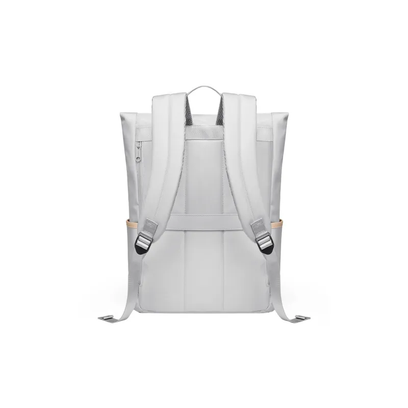 V.NINE Fabric Back To School Backpack For Men University Student Backpack Backpack Unisex Misty Gray/Obsidian Black-2