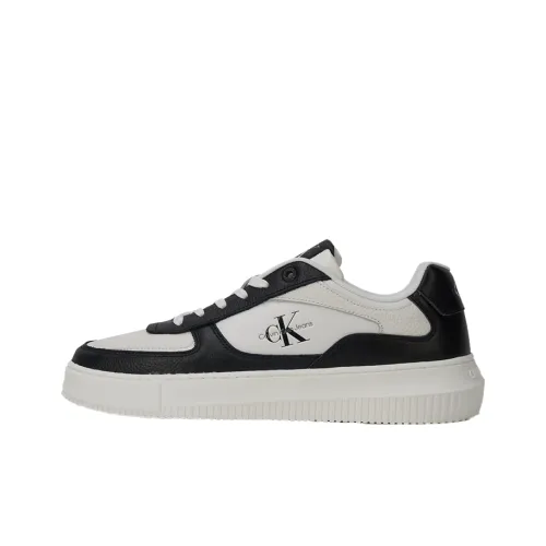 CKJ CALVIN KLEIN JEANS Low-Top Skateboard Shoes Men's Black White