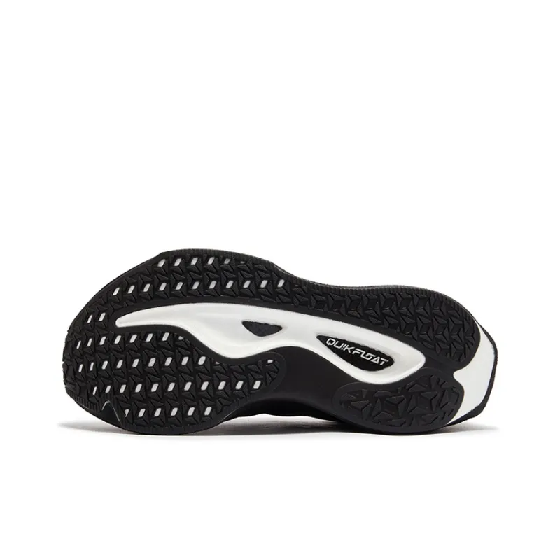 361° Flame 4MIX Cushioned Slip Resistant Abrasion Resistant Low Top Carbon Plate Running Shoes Unisex Black Gray-4