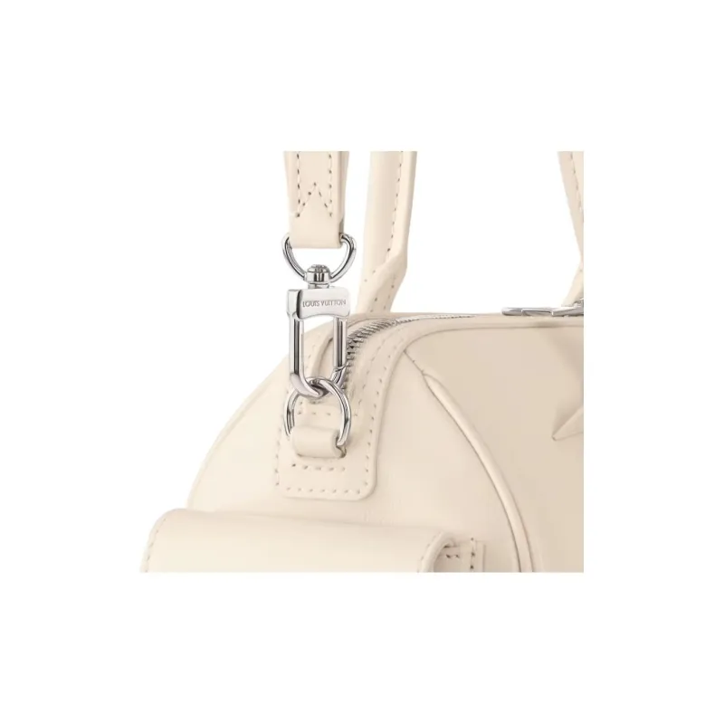 LOUIS VUITTON Speedy Shiny Sheepskin Shoulder Bag, Handbag Women's Vanilla-4
