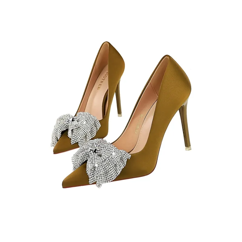 QITUMAUL Slim Heel High Heels Women's-8