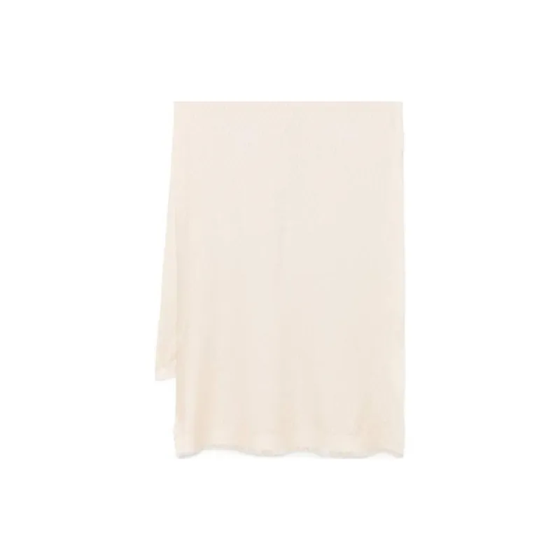 Valentino Silk Knit Scarves Women's White-0