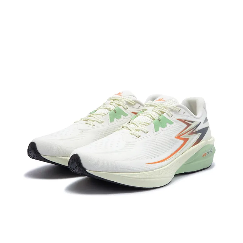 361° Anti Slip Wear Resistant Low Top Training Running Shoes Men's Feather White Melon Green-2