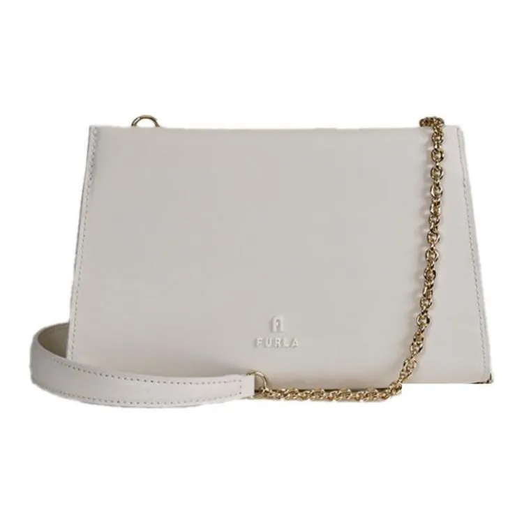 Furla Leather Shoulder Bag Women's Cream White-0