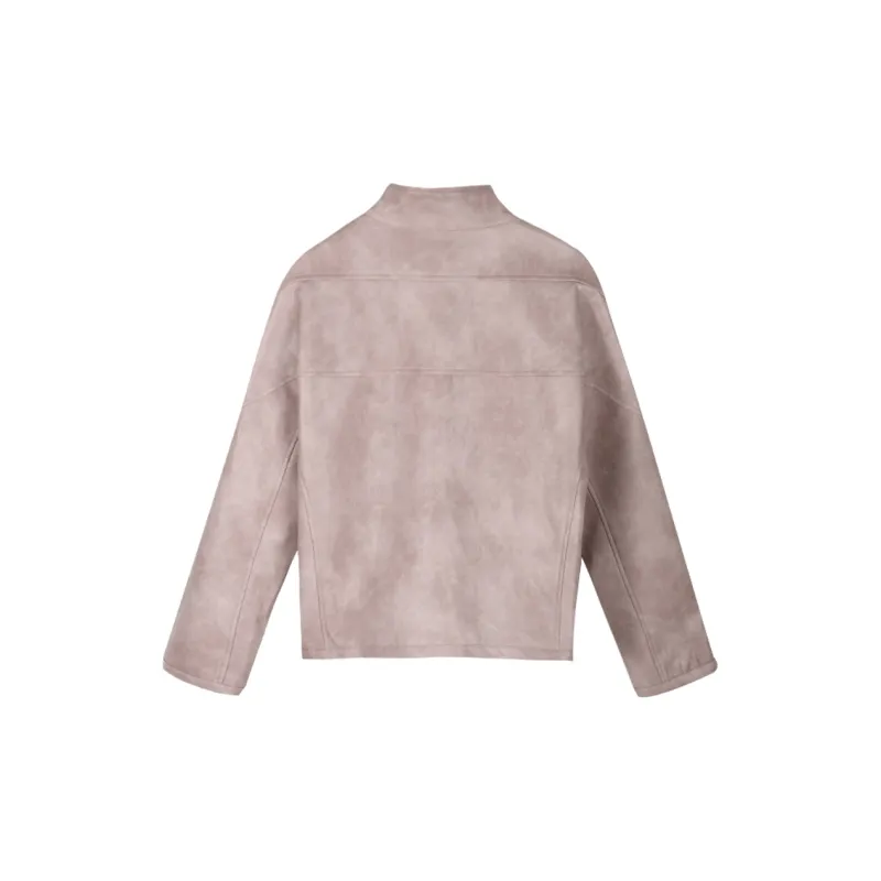 MISHOW Leather Jacket Women's Blended Pink-1
