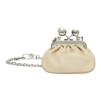 WEEKEND MaxMara Leather Crossbody Bag Shoulder Bag Women's Sand