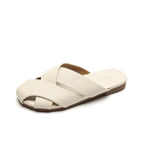 Than Than Me Rubber Sole Slip Resistant Wrap toe Slippers Women's