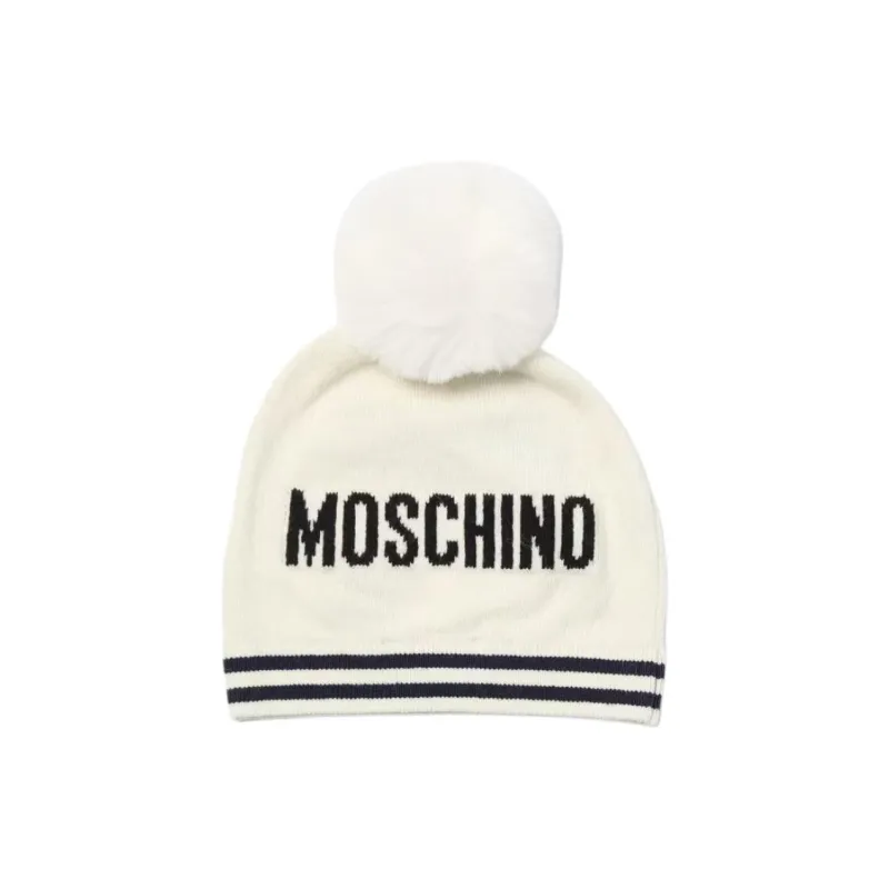 MOSCHINO Logo Intarsia Knitted Beanie-1