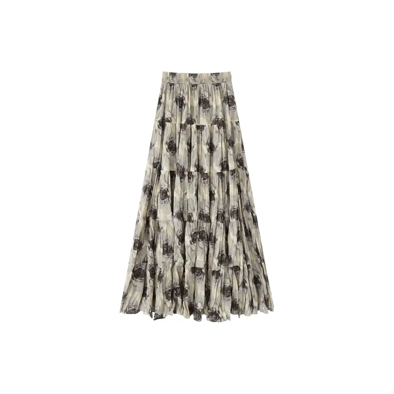 Garbege Casual Long Skirts Women's-9