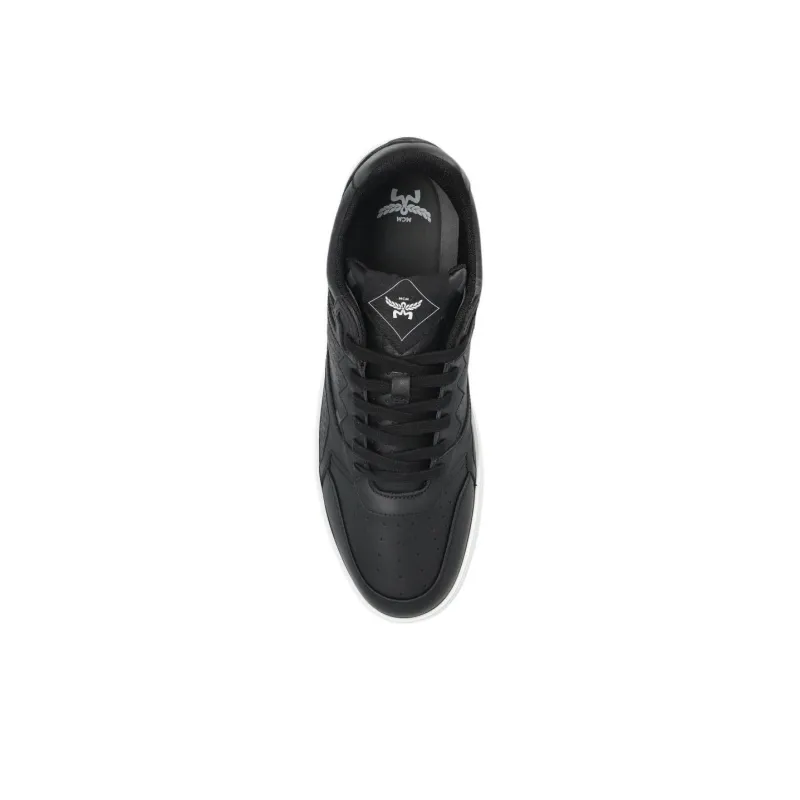 MCM Neo Terrain Visetos Low Top Skateboard Shoes Men's Black-4