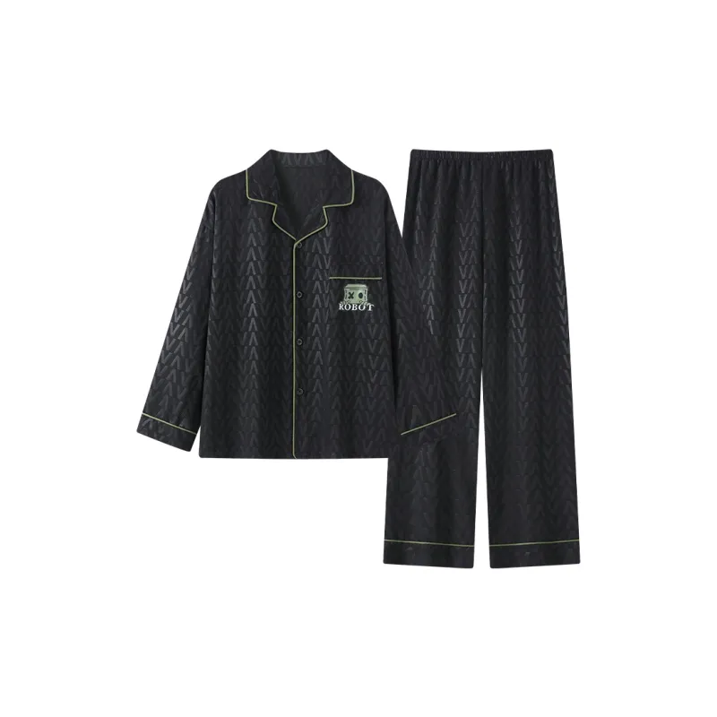 Sleeping Beauty Pajama Set Men's Black-0