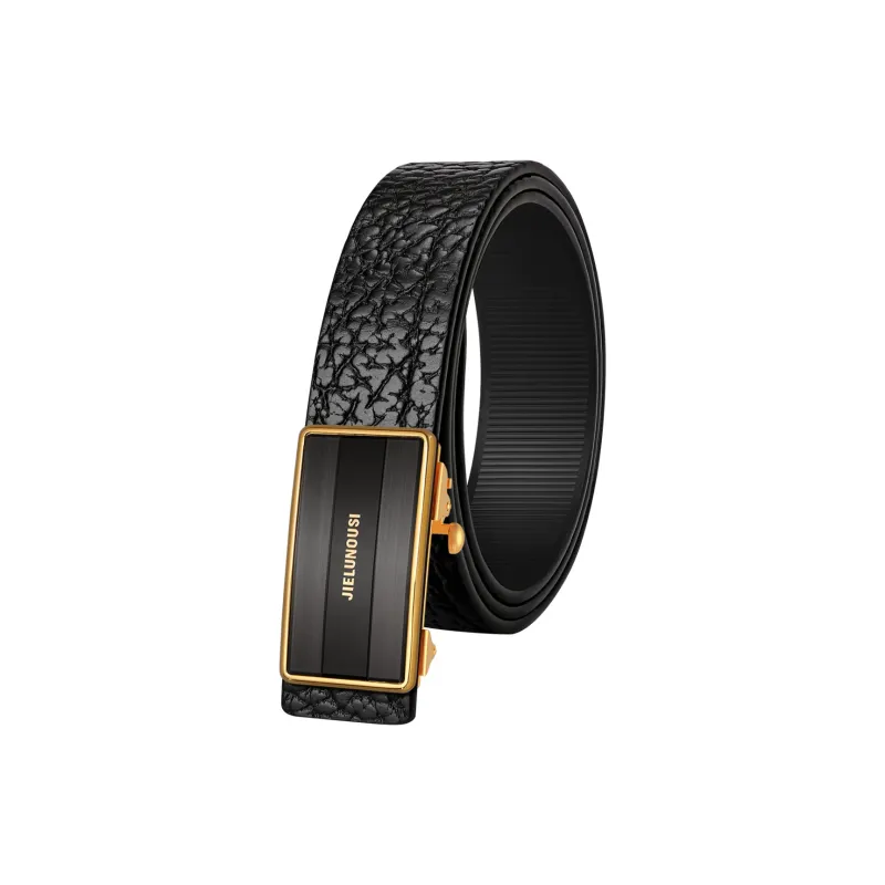 Jaylen Oos Premium Cow Leather Stainless Steel Leather Belts Men's 3.5cm-5