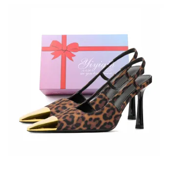 Take The Qin Slim Heel High Heels Women's Leopard Print