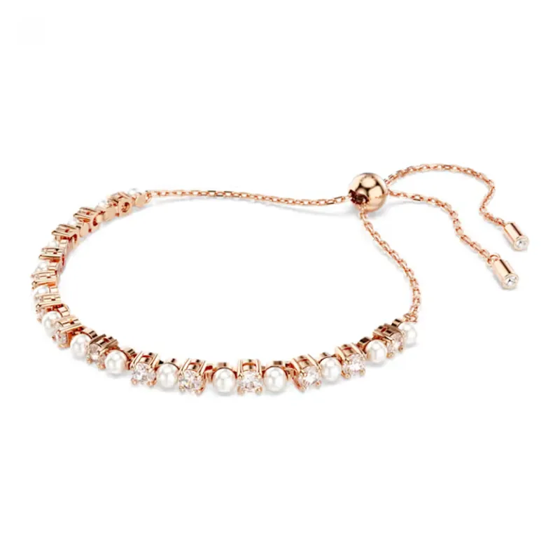Swarovski Synthetic Cubic Zirconia Bracelets Women's Rose Gold-1