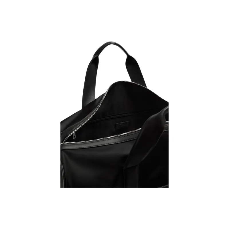 ZARA Polyamide Handbag, Shoulder Bag, Crossbody Bag, Travel Bag Men's Black-4